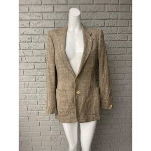 Avanti Made for Nello’s Women Tan Carmel Tweed Blazer Size 6